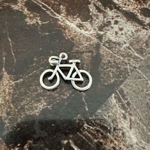 Silver Bicycle Pendant Charm